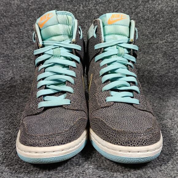 Nike Dunk Sky Hi Wedge Shoes Womens Size 7.5 Gray Safari Iridescent 585560-002 - Picture 2 of 10